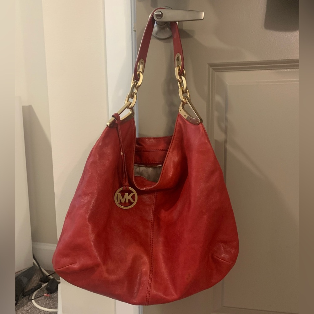 Red Michael Kors Purse
